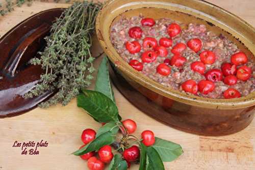 Terrine de campagne aux cerises du jardin