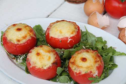 Tomates farcies aux oeufs à la ciboulette - Les petits plats de Béa