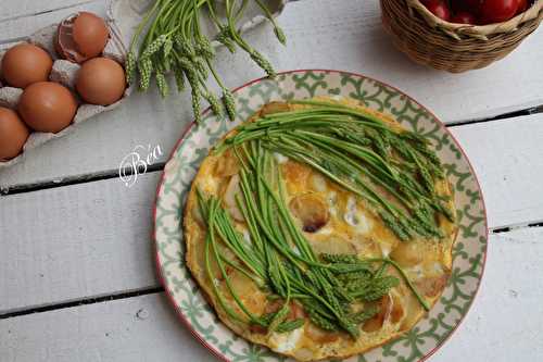 Tortilla aux asperges sauvages - Les petits plats de Béa