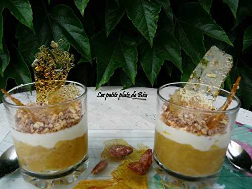 Verrine pommes amandes caramélisées