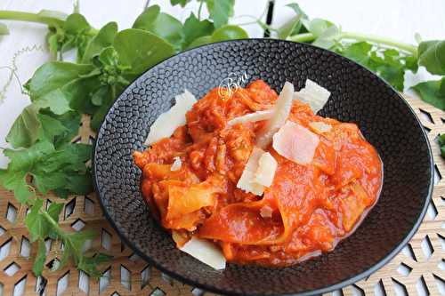 Lasagnes déchiquetées au ragù de veau