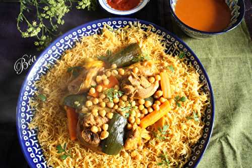 Couscous aux vermicelles et au jarret de dinde