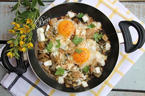 Fondue de blettes pour des oeufs au plat