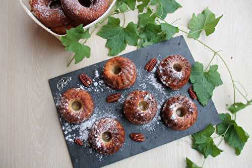 Petits  bundt cakes au sirop d'érable et aux noix de pécan