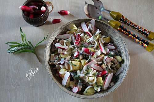 Salade d'endives, pommes de terre et harengs fumés - balade régionale le long de la Côte d'Opale