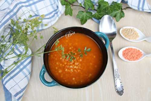 Soupe épicée aux lentilles corail