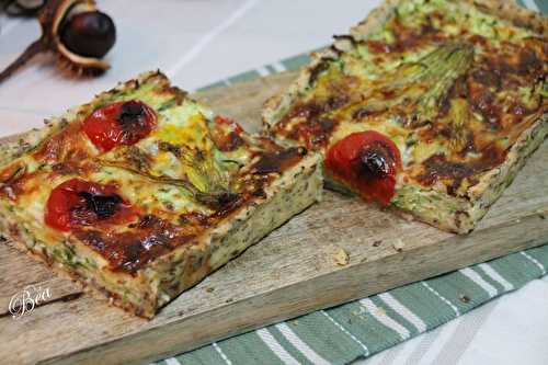 Tarte aux courgettes et au roquefort