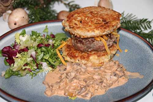 Burger aux galettes de riz