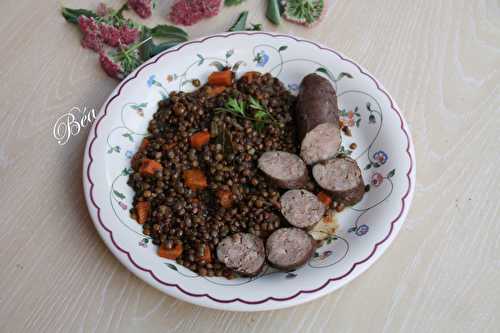 Lentilles aux saucisses de canard