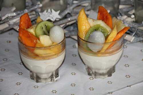 Panna cotta aux fruits exotiques