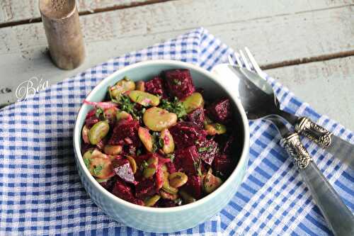 Salade de  betteraves rouges et fèves