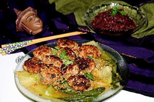 Pak choï braisé et boulettes de porc asiatiques - balade dans le Sud Vietnam