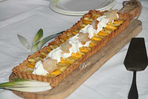 Tarte vanillée à l'ananas et à la mangue