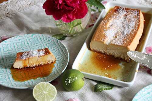 Crème caramel, coco et citron vert