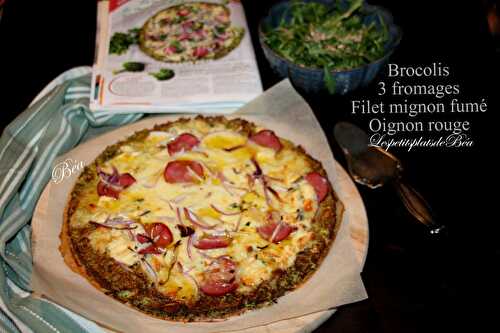 Pizza sans pâte aux brocolis et trois fromages - Les petits plats de Béa