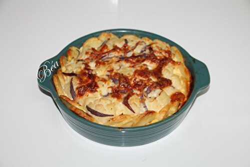 Quiche au chou fleur et au maroilles en croute de pommes de terre