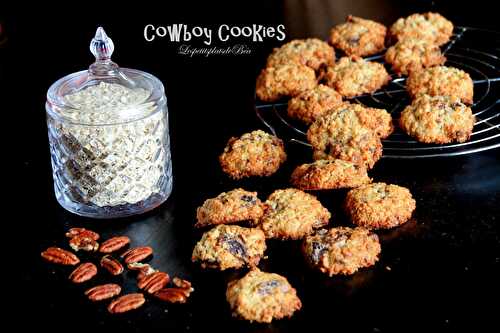 Cowboy cookies, cookies aux flocons d'avoine, noix de coco, chocolat et noix de pécan