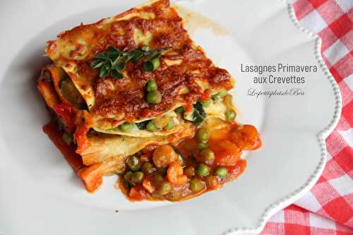 Lasagnes primavera aux crevettes