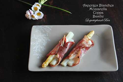 Asperges poêlées coppa et mozzarella