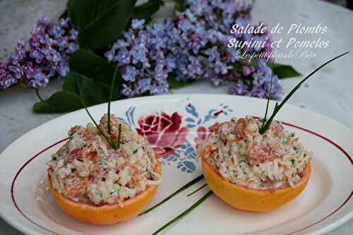 Salade de plombs, surimi et pomelos