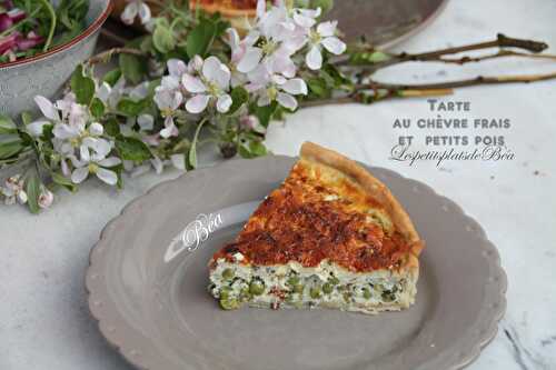 Tarte au chèvre frais et petits pois