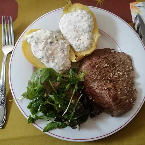 Bavette d'aloyau d'Aubrac poêlée (cuisine de vacances)