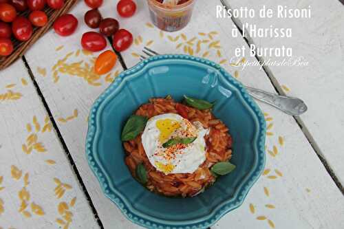 Risotto de risoni à l'harissa et burrata