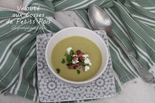 Velouté aux cosses de petits pois