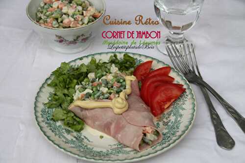 Cornet de jambon à la macédoine de légumes maison