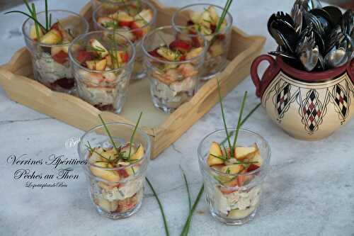 Pêches au thon en verrine apéritive