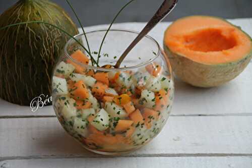 Salade de melon au haddock