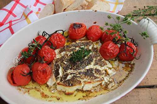 Tomates grappe et féta rôties au zaatar libanais - Les petits plats de Béa