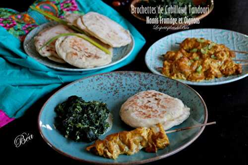 Brochettes de cabillaud tandoori et naans au fromage et à l'oignon - balade indienne dans le désert du Thar