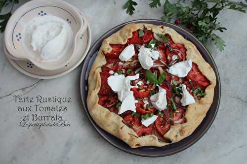 Tarte rustique aux tomates et burrata