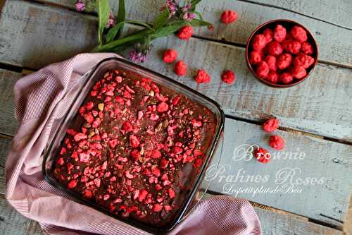 Brownie aux pralines roses