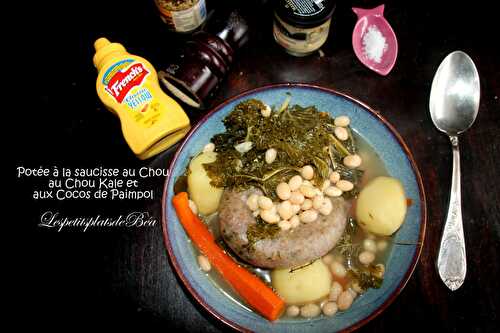 Potée à la saucisse au chou, cocos de Paimpol et chou kale