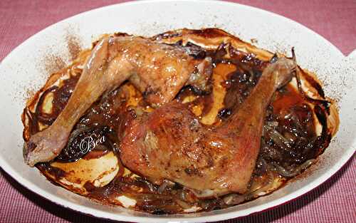 Poulet aux deux oignons et vinaigre balsamique