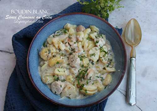 Boudin blanc sauce crémeuse au cidre - balade bretonne à Rennes (1)