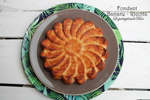 Fondant à la banane et ricotta