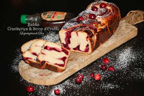 Babka aux cranberries fraiches et sirop d'érable