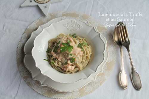 Linguines à la truffe et au saumon