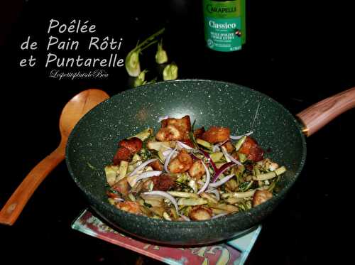 Poêlée de pain rôti et puntarelle