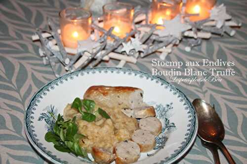 Stoemp aux endives et boudin blanc truffé