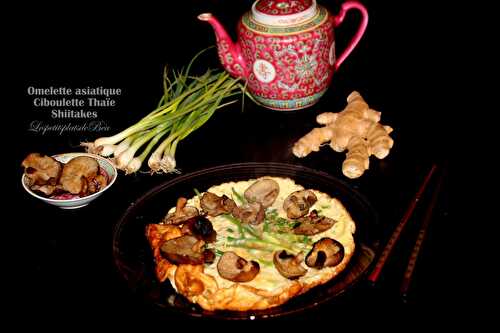 Omelette asiatique à la ciboulette thaïe et aux shiitakes