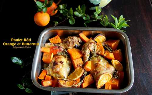 Poulet rôti à l'orange et butternut