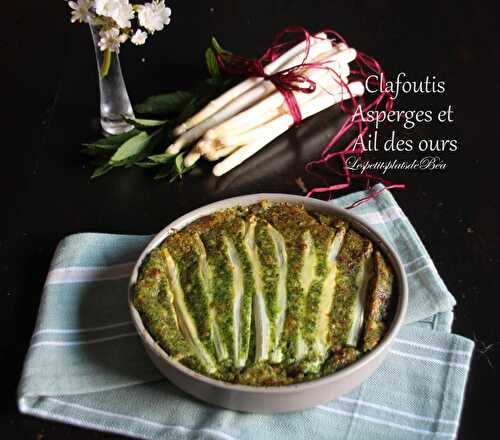 Clafoutis aux asperges et à l'ail des ours