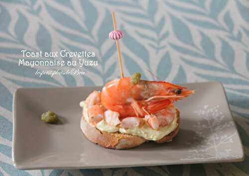 Toast aux crevettes, mayonnaise au yuzu