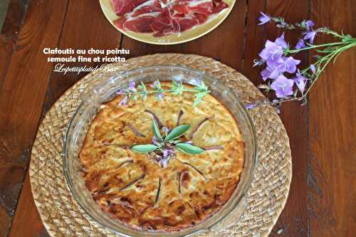 Clafoutis au chou pointu, semoule fine et ricotta (recette légère)