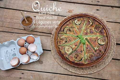 Quiche sans pâte boeuf haché et légumes verts