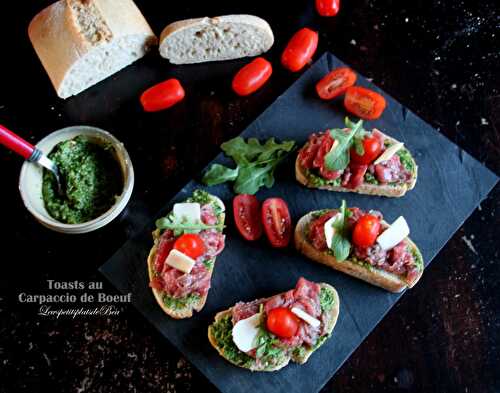 Toasts au carpaccio de boeuf